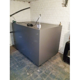 Cuve mazout 2500 litres rectangulaire fabrication en cave