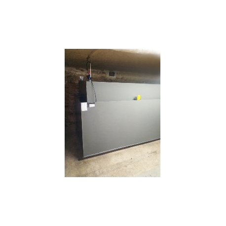 Cuve mazout 2500 litres rectangulaire fabrication en cave avec bac