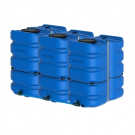 Citerne à eau en plastique schütz aquablock  XL  3 citernes jumelées 9000 litres