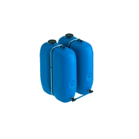 Citerne à eau en plastique schütz aquablock  BT 2 citernes jumelées 2000 litres