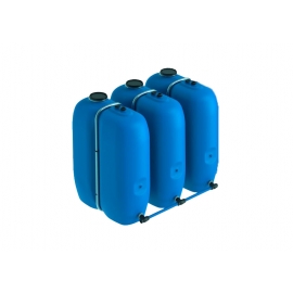 Citerne à eau en plastique schütz aquablock  BT 3 citernes jumelées 3000 litres