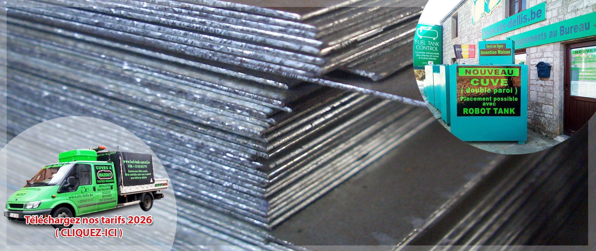 Cuves et citernes &agrave; mazout toutes dimensions Ets Dellis Belgique