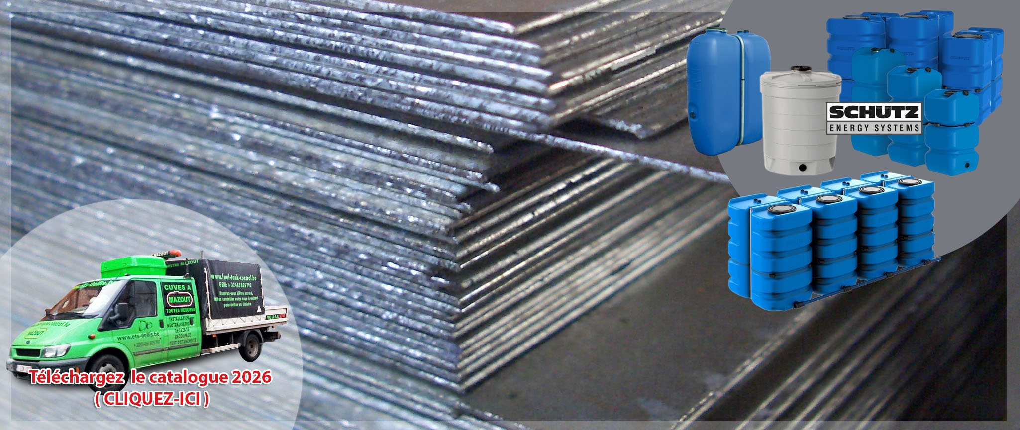 Citernes &agrave; eau de pluie plastique Ets Dellis Philippeville